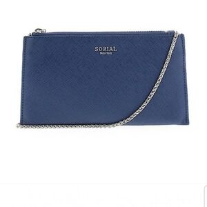 Sorial blue crossbody wallet bag faux leather